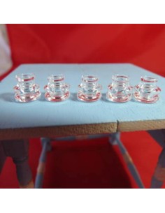 Vaso de anillos, cristal, (unidad)