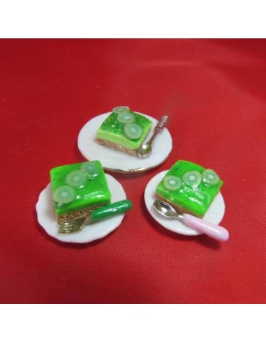 Tarta de galleta y kiwi