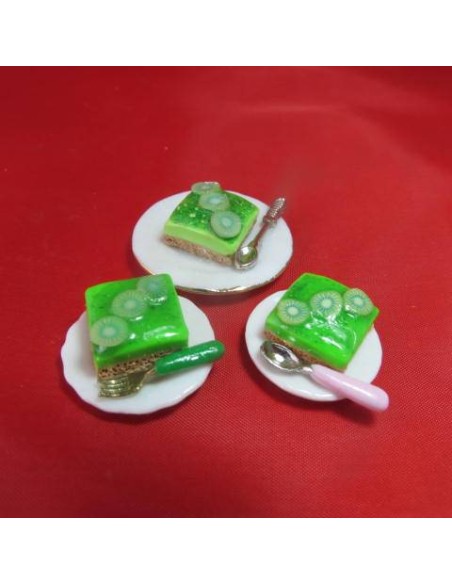 Tarta de galleta y kiwi