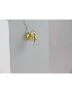 Aplique en miniatura dorado con cristal transparente 2