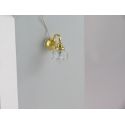 Aplique en miniatura dorado con cristal transparente