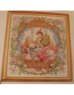 Esquema de punto de cruz, la bella durmiente