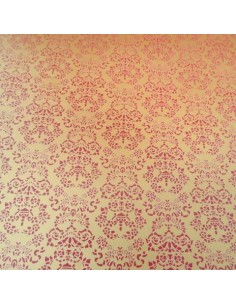 Papel fondo dorado dibujo rojo 2