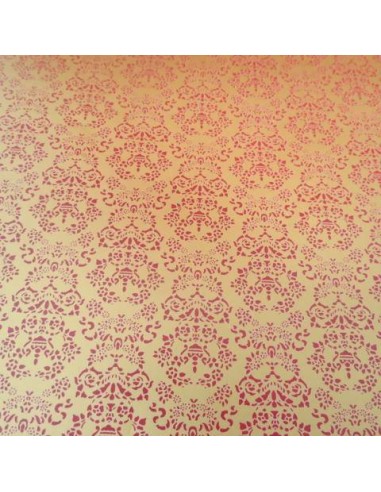 Papel fondo dorado dibujo rojo