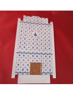 Chimenea azulejos en relieve