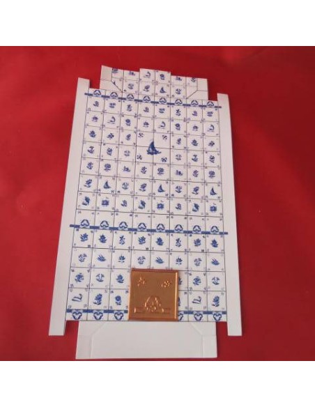 Chimenea azulejos en relieve