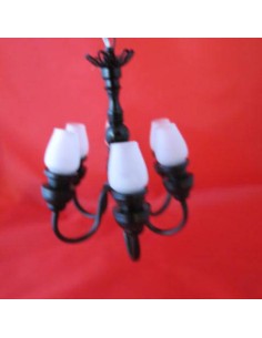 Lampara de 6 brazos en negro