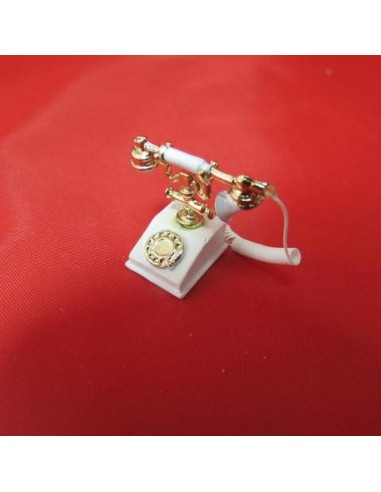Telefono de epoca blanco