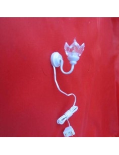 Aplique blanco tulipa transpatrente