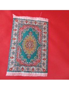 Alfombra en tonos verde turquesa