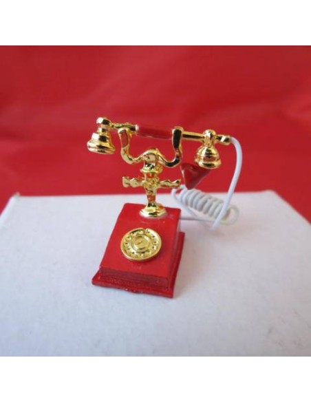 Telefono antiguo rojo