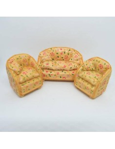 Conjunto de tresillo de resina, 1/24