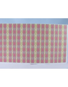 papel burdeos y amarillo...