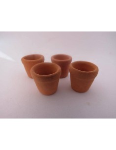 Macetas de barro, set de 4