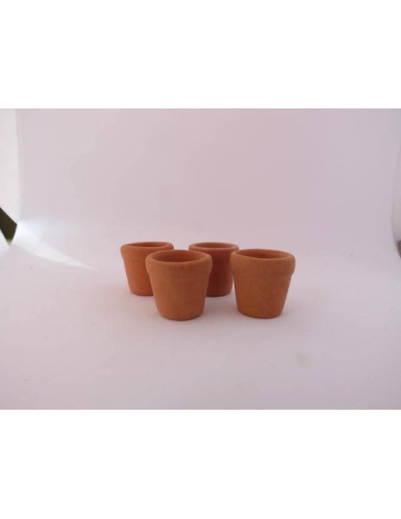 Macetas de barro, set de 4