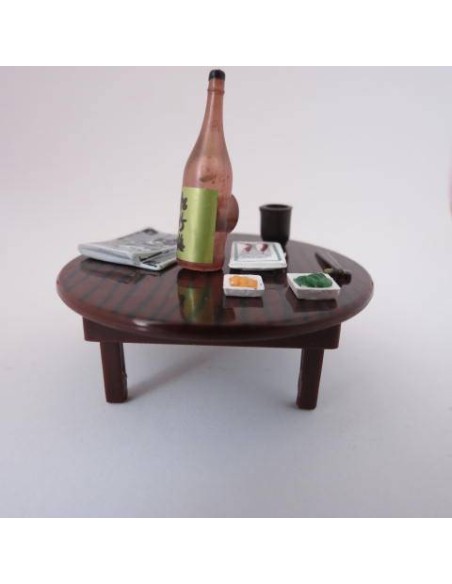 mesa baja con complementos 1:16