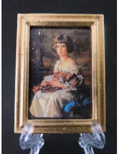 Cuadro de niña con muñeca 2