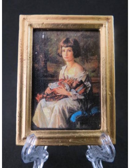 Cuadro de niña con muñeca