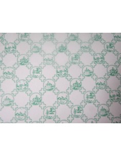 Papel victoriano de cocina en verde 