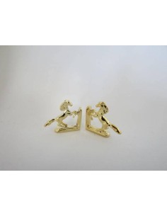 Sujeta-libros caballos dorados