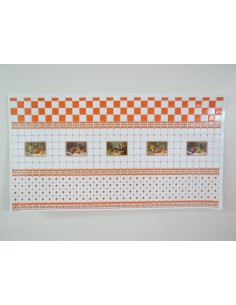 Papel alicatado cocina naranja
