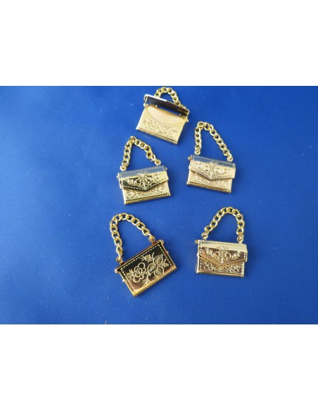 Bolso metalico dorado (unidad)