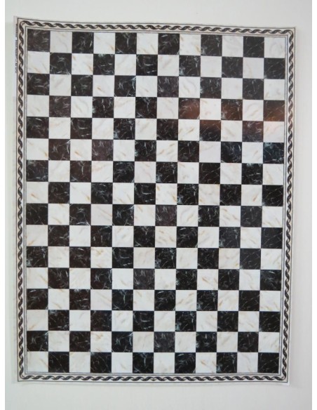 Papel mármol damero.