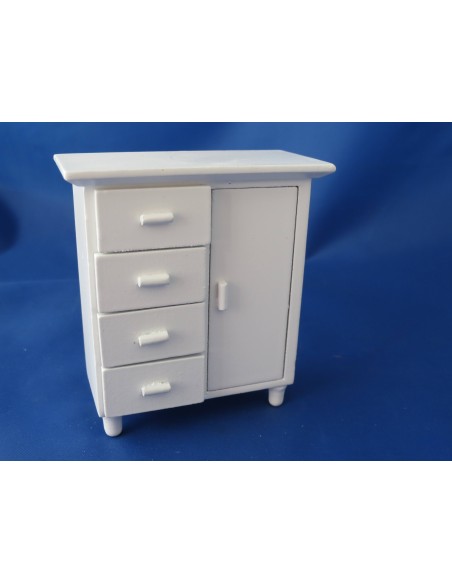 Armario blanco  con cajones infantil 