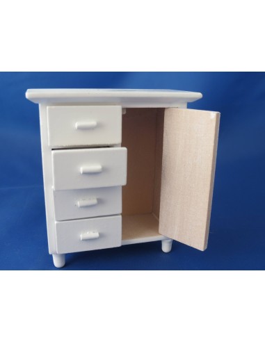 Armario blanco  con cajones infantil 