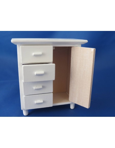 Armario blanco  con cajones infantil 