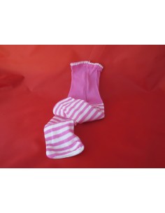 leotardos-media beig y rayas rosa