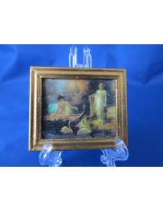 Cuadro lago con cisnes