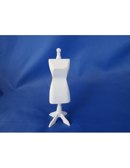 Maniqui de madera en tono celeste