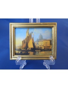 Cuadro paisaje con barco 2