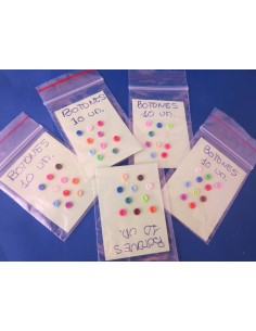 Mini botones, 3 mm. (10 unidades)