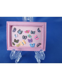 Cuadro de mariposa en rosa bebe