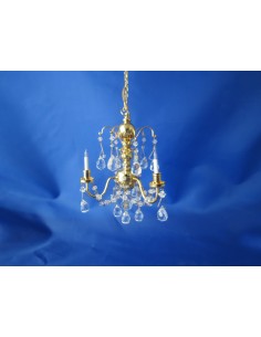 Lampara 3 velas con cristales