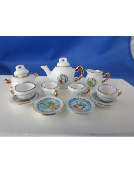 Juego de cafe, calco de navidad