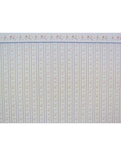 Papel flores en azul 42x30 cm