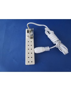 Regleta 6 enchufes con salida redonda