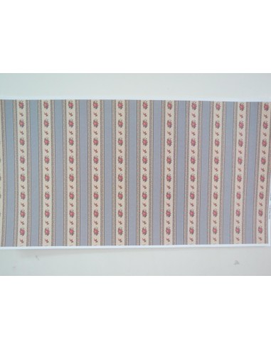 Papel con rayas grises y flores 48x25...