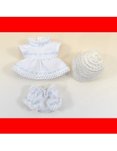 Conjunto blanco más gorra mini juanin bebe