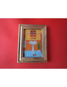 Cuadro para baño tonos amarillos 2