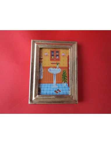 Cuadro para baño tonos amarillos