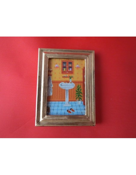 Cuadro para baño tonos amarillos