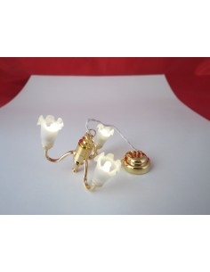 Lampara 3 tulipas de Led (pilas) 2