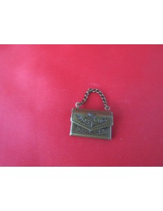 Bolso metalico bronce oscuro