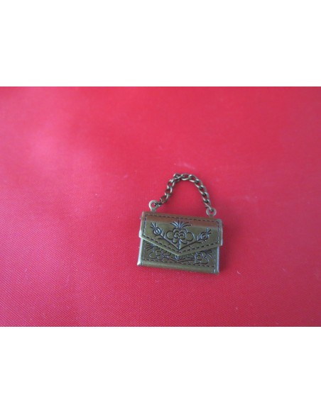 Bolso metalico bronce oscuro
