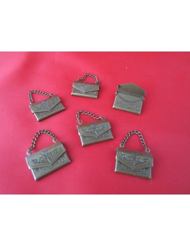 Bolso metalico bronce oscuro