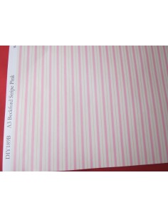 Papel de rayas rosas 41x20,50 cm